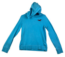 Hollister Hoodie Womens Small Blue Hooded Pul...