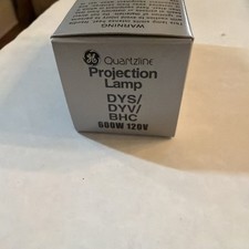 GE General Electric 600w 120V Quartzline Projection Lamp Bulb DYS/DYV/BHC