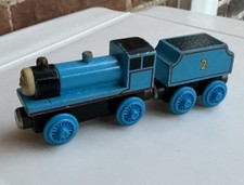 Thomas Friends Wooden Railway Edward Flat Magnet No Name W/ Tender Train Wood