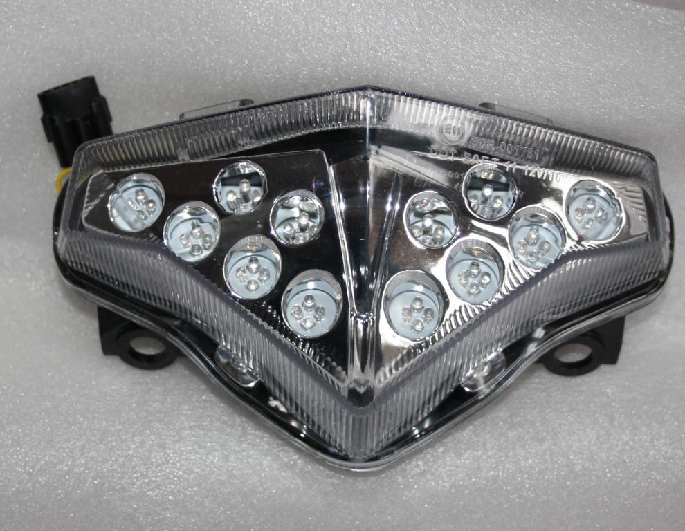 Feu LED clignotants intégrés transparent pour moto Kawasaki ER6N ER6F 2012-2016