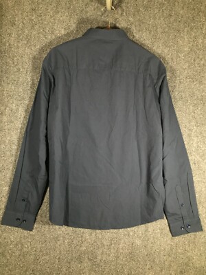 fashion nova mens dress shirts Camisa Abotonada Links Satin Long Sleeve - Negro