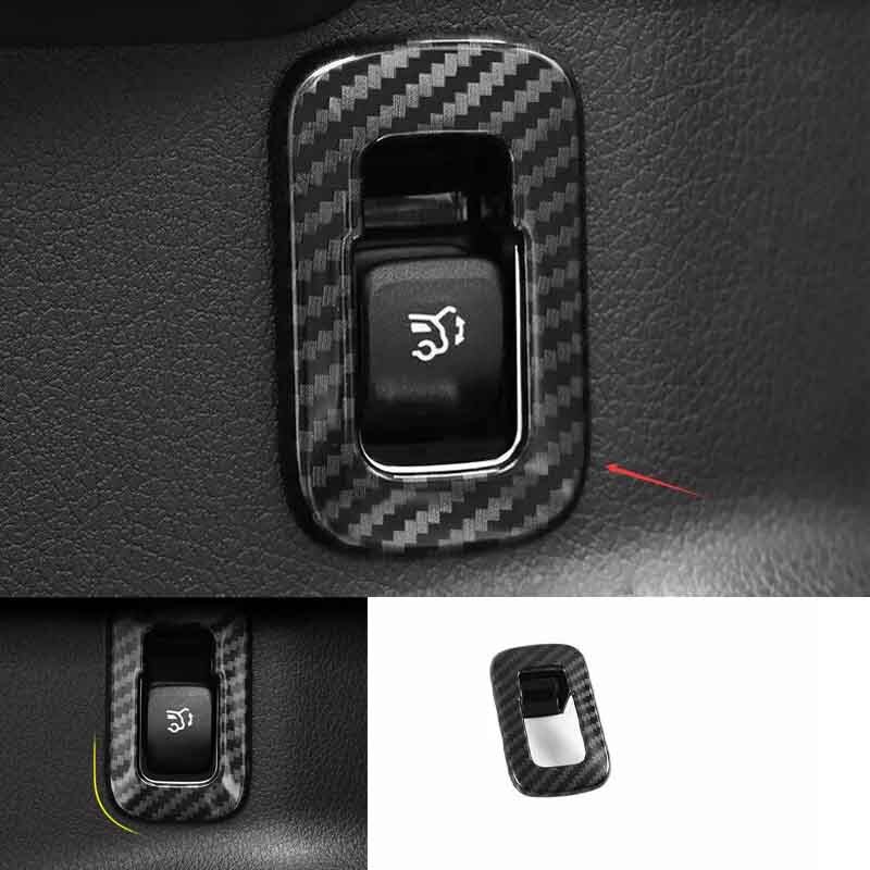 2020-22 Rear Door Switch For Benz GLA Cover Trim Car Inner Tailgate Carbon Fiber