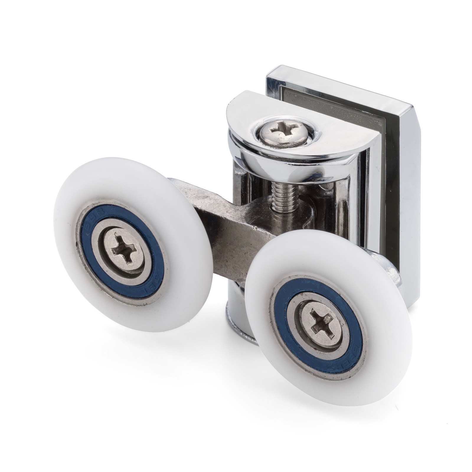 1 x Double Top Zinc Alloy Shower Door Rollers/Runners 25mm Wheel Diameter ES1
