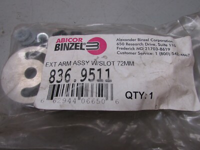 Abicor Binzel 836-9511 EXT. Arm Assy w/ Slot 72mm