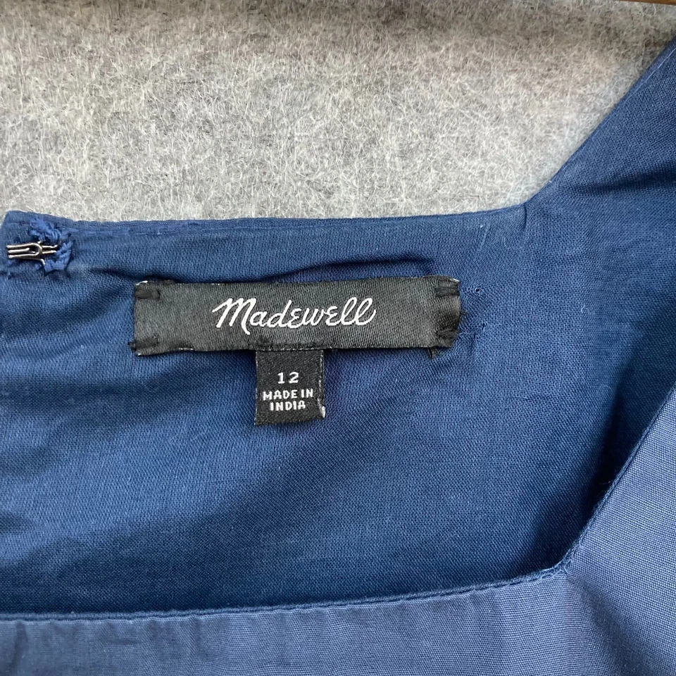 Vestido Madewell Mujer 12 Azul Manga Larga Cambio Algodón Forrado Verano 45918 Foto 4 de 4