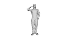 Printle M Homme 2890T--Military Soldier Saluting Figure for Dioramas Train Sets