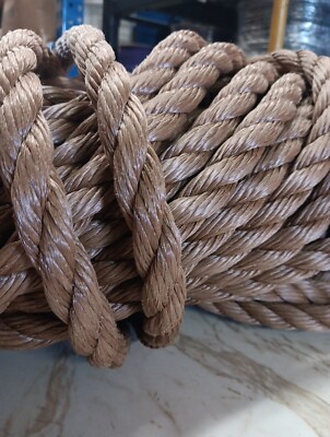 5/8'' x 200 ft. Twisted Polypropylene rope. High Quality. Light Brown . US Made
