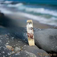 15mm Gold Hawaiian Royal Maile Heirloom Bangle Bracelet