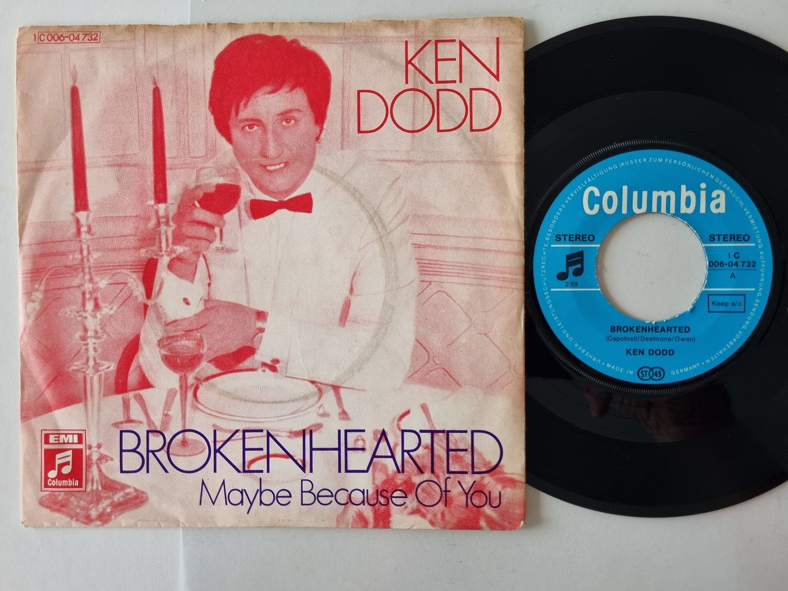 Ken Dodd - Brokenhearted / Maybe Because Of You 7'' Vinyl Germany