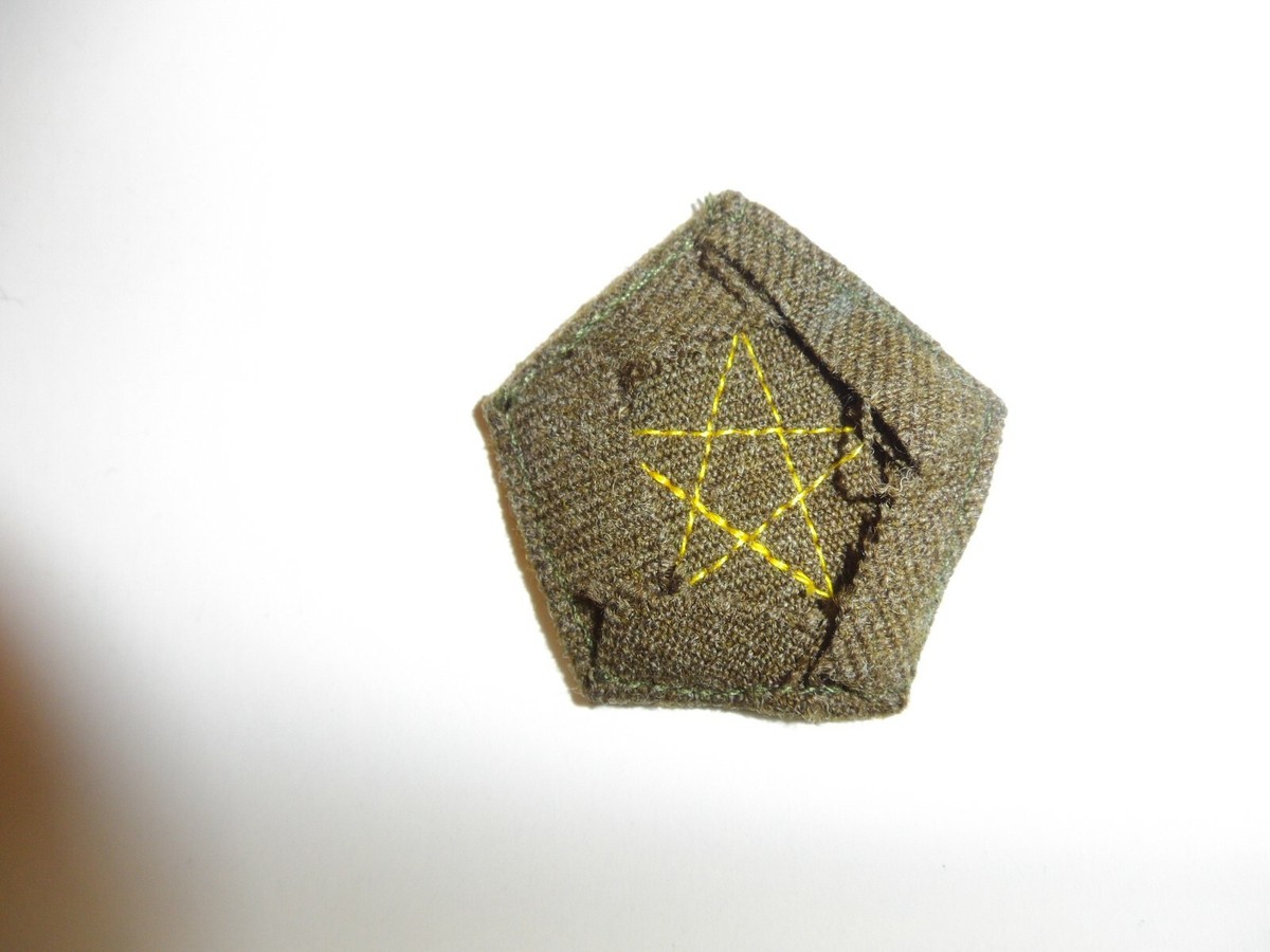 e3861 WW 2 Japan Japanese Army Yellow Cap Star for Field Cap wool