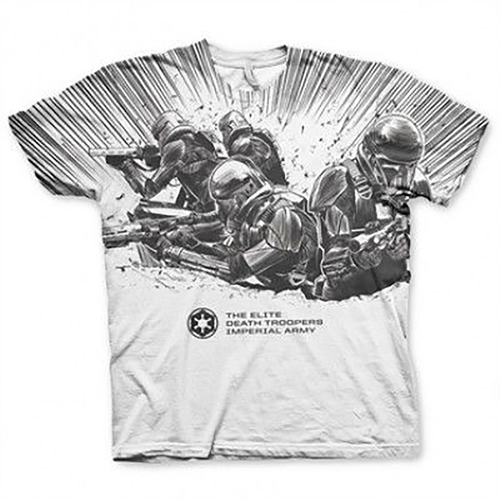 Maglietta Uomo Star Wars - Overload Trooper Logo - Ufficiale The Last Jedi