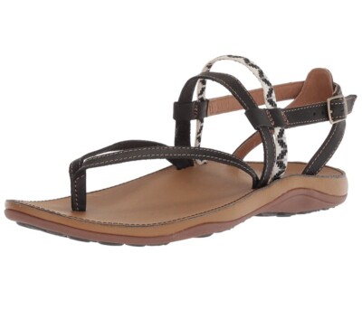 Chaco Loveland Leather Thong Sandal Women's Size 5 Dolman Black