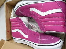 Vans Sk8-Hi Fuchsia Red/True White size 4 mens 5.5 womens New with box!
