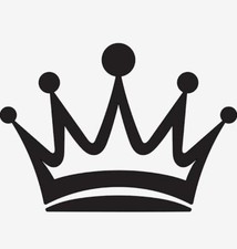 Crown Vinyl Sticker Decal King Queen - Choose Size  Color