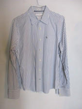 Abercrombie Fitch Men's Muscle Cotton Striped Blue/Yellow Shirt Size Large