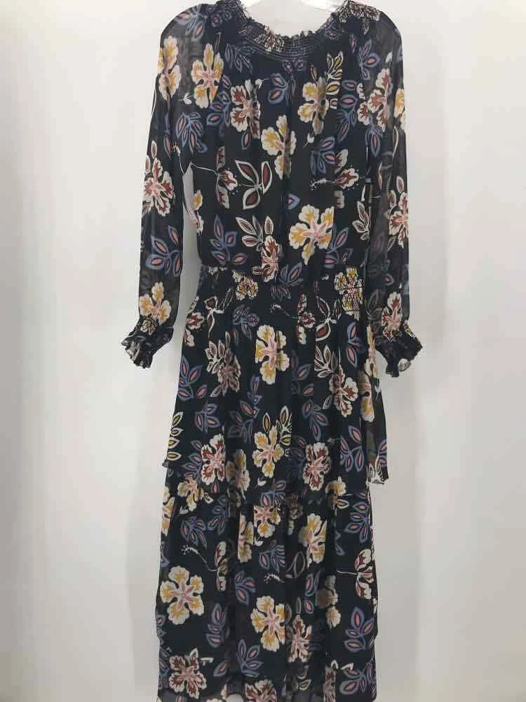 TORY BURCH Maxi abito manica lunga usat Toryh Burc neroia t 0aftano