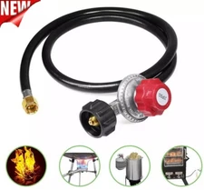 5 FT Hose High Pressure Propane Gas Regulator LPG BBQ Grill Adjustable 0-20PSI
