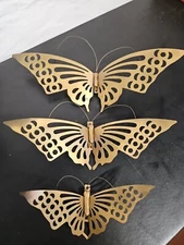 Vintage Leonard Silver Co. Towle Decorative Butterflies Set Of 3- 14"/ 12"/ 8"
