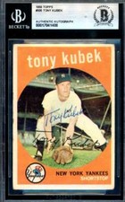 Tony Kubek Beckett BAS Signed 1959 Topps Autograph