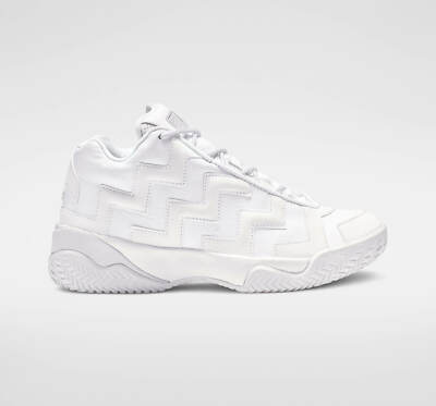 Converse Voltage Mid Ladies Triple White Leather Hi Top Sneakers Size 10.5