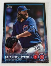 2015 Topps MINI Online Exclusive BRIAN SCHLITTER BLACK #03/10 Made Cubs #164