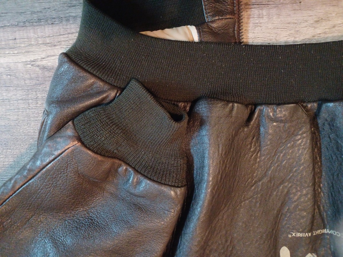 90's Vintage Type A-2 Averix Leather Bomber Jacket 