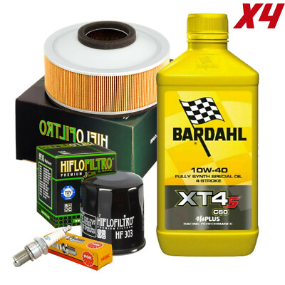 INSPEKTIONSSET BARDAHL XT4-S 10W40 ÖLFILTER LUFT ZÜNDKERZEN VN 800 DRIFTER 01/02