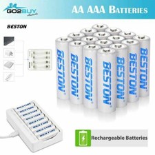Beston Rechargeable Battery NiMH AA AAA USB Charger 1.2V 3000mAh High Capacity