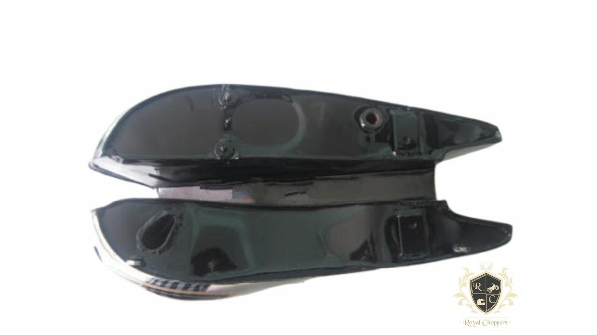 BSA C10 C11 Black Painted Chromed Gas Fuel Petrol Tank +
