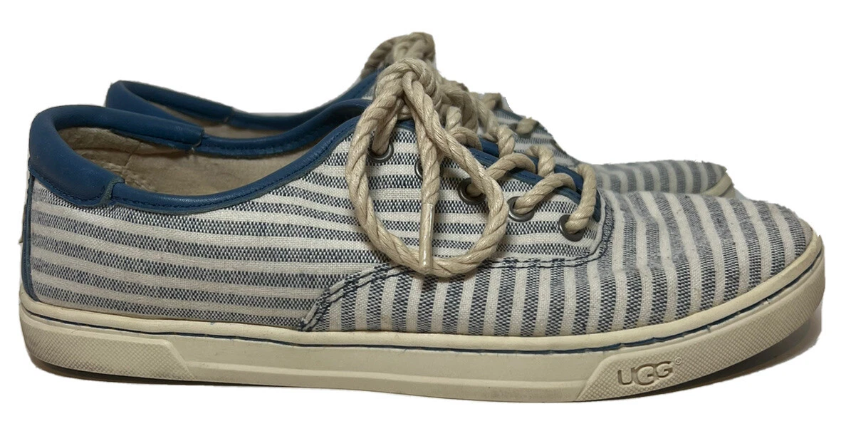 Scarpe da tennis UGG donna taglia 7 5 tela blu e bianco gramma costiera