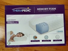 Therapedic Memory Foam Neck Support Cooling Standard Size Bed Pillow 21 X 14 In For Sale Online Ebay