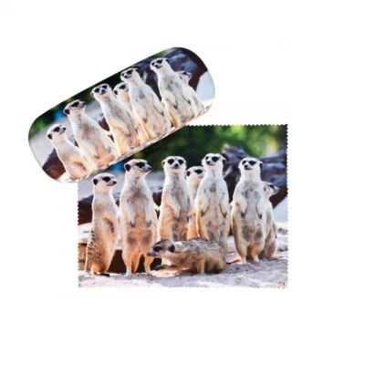 VON LILIENFELD niedliches Brillenetui mit weichem Microfaseruch - ERDMÄNNCHEN - NEU