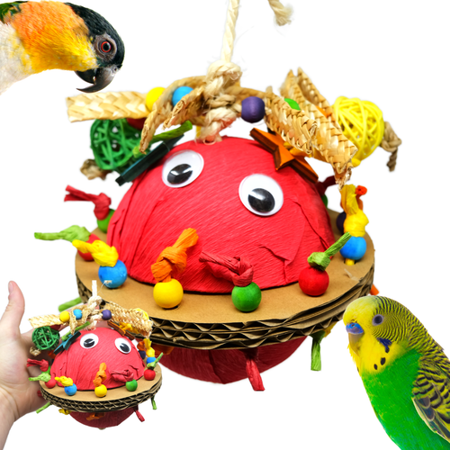 Bonka Bird Toys Shred World Bird Toy Medium Chew Forage Parrot Cage Toy Conure - Picture 7 of 11