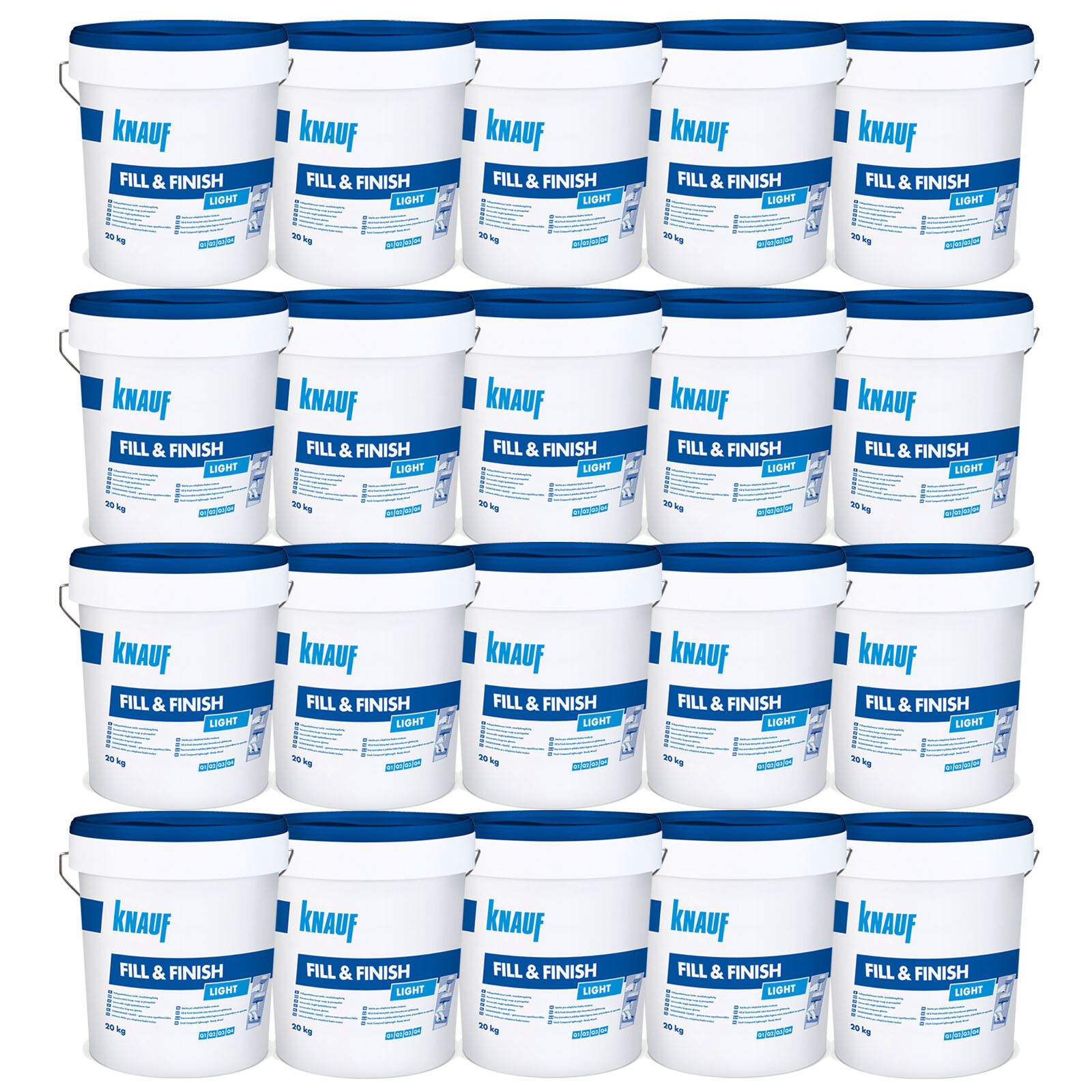 4 X KNAUF Sheetrock Fill &amp; Finish Light F&uuml;llmasse Spachtelmasse