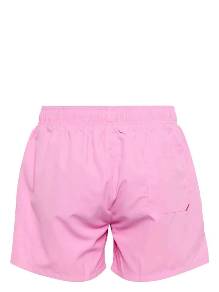 Bañador Hugo Boss para hombre Abas con logotipo vertical, rosa Foto 2 de 2