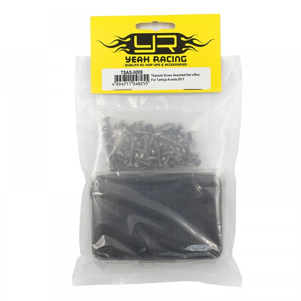 Yeah Racing TSAS-0009 Titanium Screw Assorted Set w/Box for Tamiya