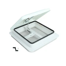 14" RV Roof Vent Kit White for Camper Trailer Universal Lid Interior Garnish