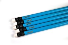 Personalized 14 Baby Blue Pencils