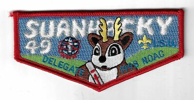 OA 49 Suanhacky 1998 NOAC Delegate S24 Flap RED Bdr. Queens NY