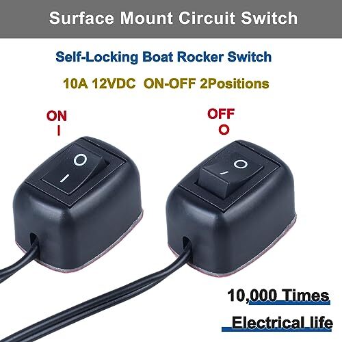 Paste Switch ON Off Rocker Toggle Switch 250V 12VDC Surface Mount ...
