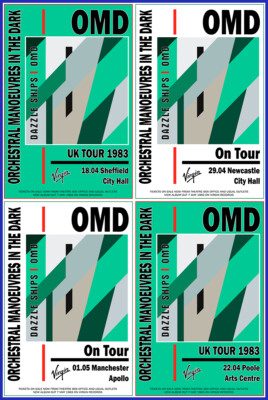 OMD - Dazzle Ships Tour 1983 All Dates / Venues King Size Poster : XXL 36''x24''