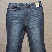 Terra  Sky Women's Plus Size High Rise Bootcut Jeans Dark Wash Size 16W