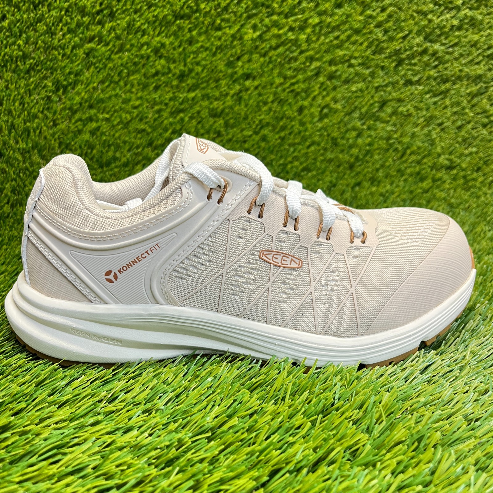Scarpe da lavoro antinfortunistiche Keen Utility Vista Energy donna taglia 6 5 crema carbonio