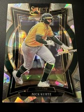 ⚾️ NICK KURTZ ⚾️ 2025 Panini Select Baseball #63 CRACKED ICE PRIZM ATHLETICS