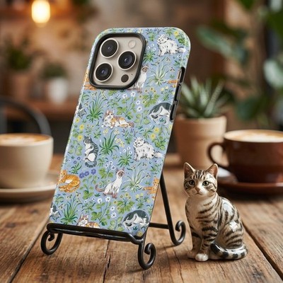 Robuste Handyhülle Botanical Cat, Cover für iPhone 17 17e 16 16e 15 14 13 12