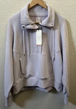 Calia Size Small Ottoman Half Zip Ribbed Active Sweater Misted Lilac MSRP $88