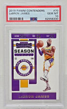2019 Panini Contenders Lakers LeBRON JAMES Basketball Card PSA 10 GEM MINT