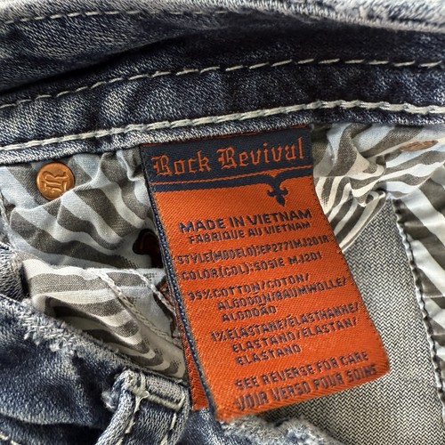 Jeans Rock Revival donna 29x30 Sosie dritto blu impreziosito denim elasticizzato - Foto 13 di 21