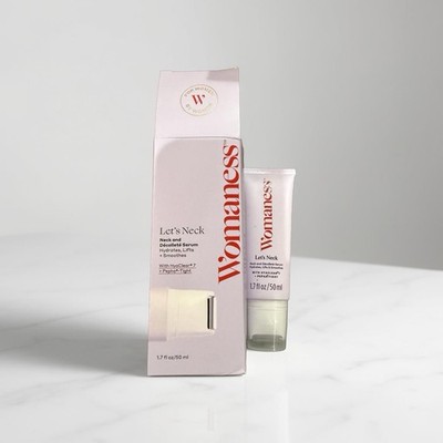Womaness Let's Neck & Décolleté Firming Serum Roll On Cream Tightening Lifts NIB