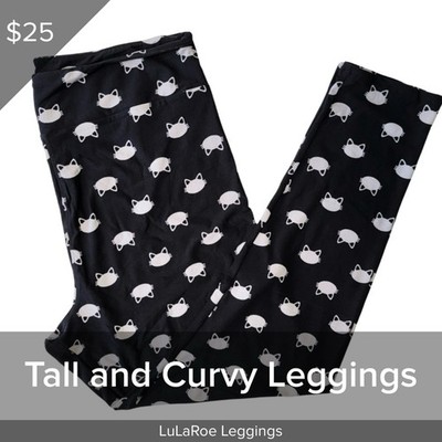 LuLaRoe BRAND NEW TC Leggings Tall & Curvy Buttery Soft Cats Grey & Black